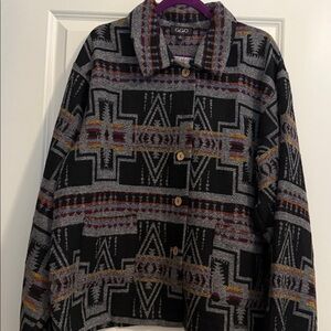 Gigio Geometric Black and Gray Jacket